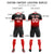 Custom Black Red Soft Training Uniform Soccer Sets Jersey