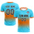 Custom Aqua Orange Soft Training Uniform Soccer Sets Jersey