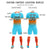 Custom Aqua Orange Soft Training Uniform Soccer Sets Jersey