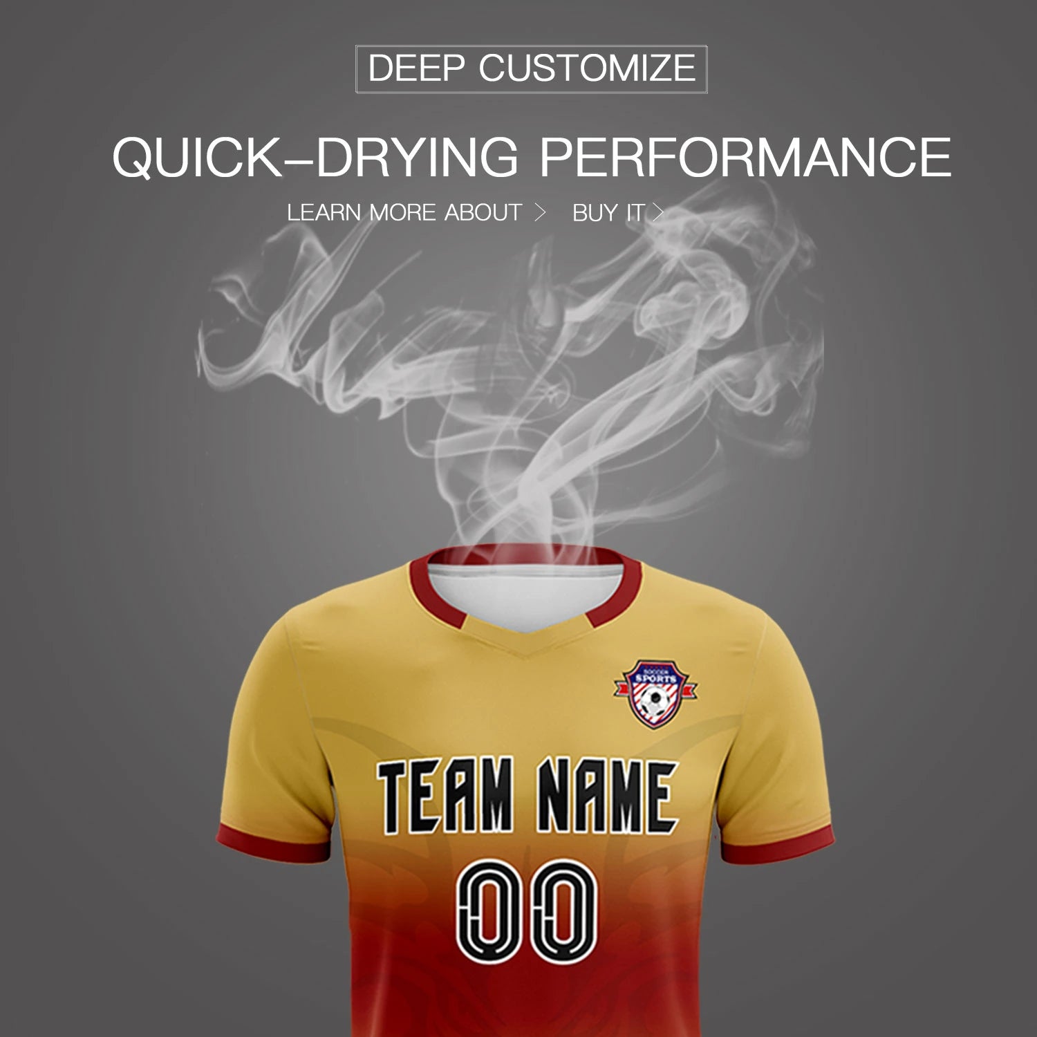 Custom Khaki Crimson Soft Training Uniform Soccer Sets Jersey