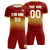 Custom Crimson Khaki Soft Training Uniform Soccer Sets Jersey