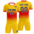 Custom Yellow Red Soft Training Uniform Soccer Sets Jersey