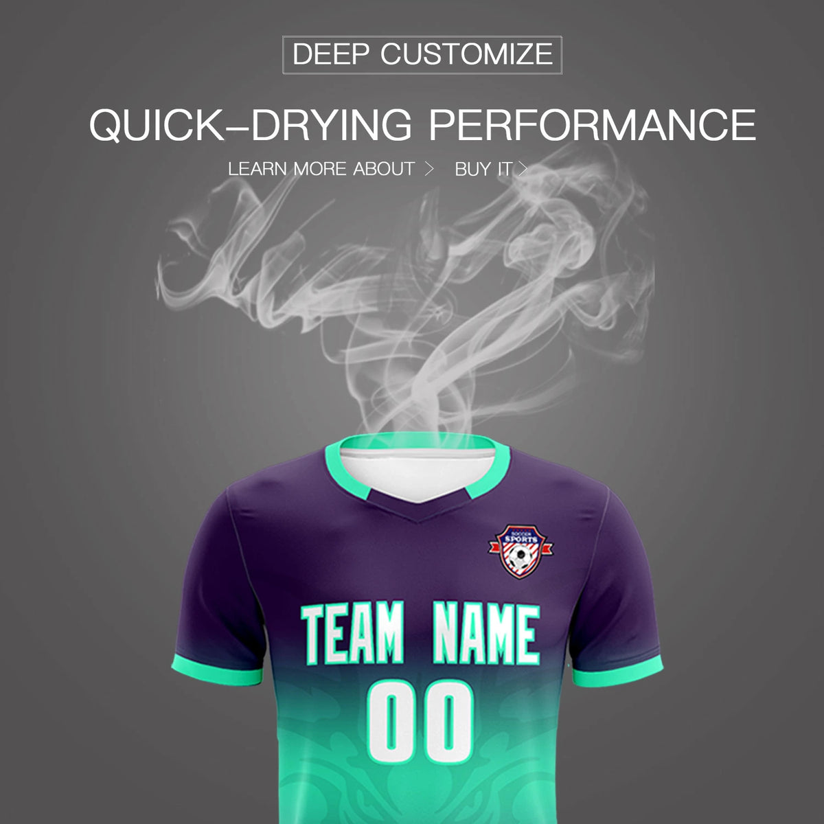 Custom Light Purple Light Green Soft Training Uniform Soccer Sets Jersey