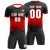 Custom Black Red Soft Training Uniform Soccer Sets Jersey