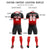 Custom Black Red Soft Training Uniform Soccer Sets Jersey