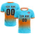 Custom Aqua Orange Soft Training Uniform Soccer Sets Jersey