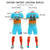 Custom Aqua Orange Soft Training Uniform Soccer Sets Jersey