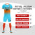 Custom Aqua Orange Soft Training Uniform Soccer Sets Jersey