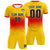 Custom Yellow Red Soft Training Uniform Soccer Sets Jersey