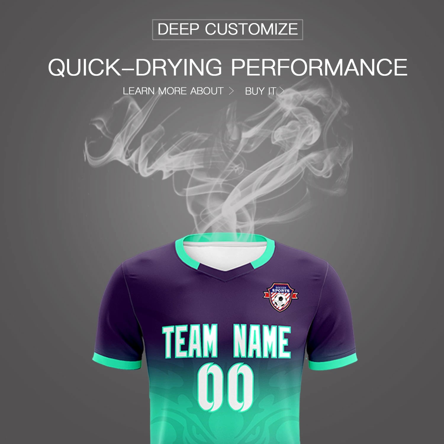 Custom Light Purple Light Green Soft Training Uniform Soccer Sets Jersey