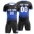 Custom Black Royal Blue Soft Training Uniform Soccer Sets Jersey