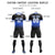 Custom Black Royal Blue Soft Training Uniform Soccer Sets Jersey