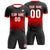 Custom Black Red Soft Training Uniform Soccer Sets Jersey