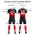 Custom Black Red Soft Training Uniform Soccer Sets Jersey