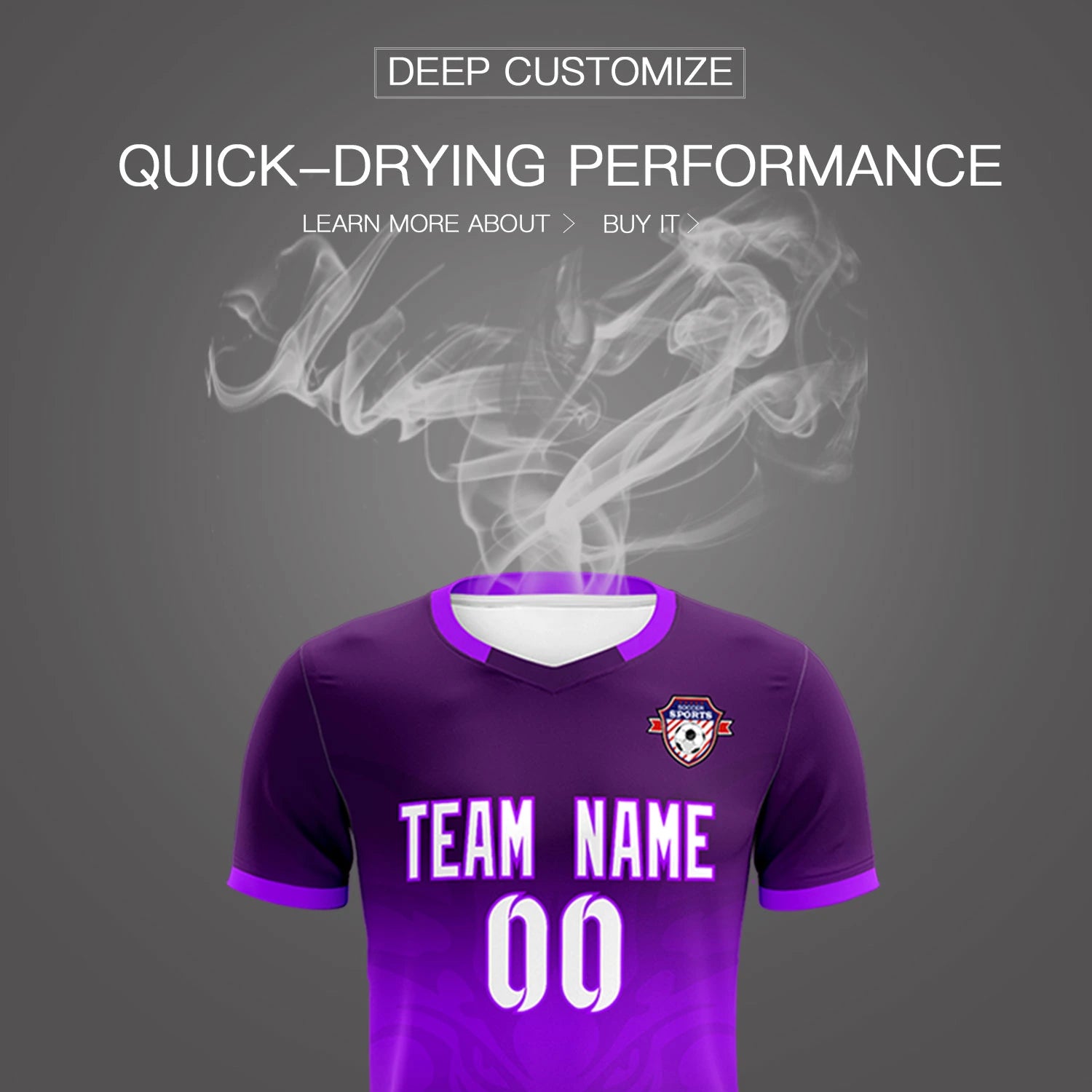 Custom Dark Purple Purple Soft Training Uniform Soccer Sets Jersey