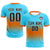 Custom Aqua Orange Soft Training Uniform Soccer Sets Jersey