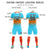 Custom Aqua Orange Soft Training Uniform Soccer Sets Jersey