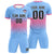 Custom Light Blue Pink Soft Training Uniform Soccer Sets Jersey