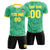 Custom Bright Green-Black Printing Outdoor Breathable Soccer Sets Jersey