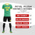 Custom Bright Green-Black Printing Outdoor Breathable Soccer Sets Jersey