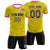 Custom Yellow-Black Printing Outdoor Breathable Soccer Sets Jersey