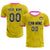 Custom Yellow-Black Printing Outdoor Breathable Soccer Sets Jersey