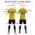 Custom Yellow-Black Printing Outdoor Breathable Soccer Sets Jersey