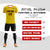 Custom Yellow-Black Printing Outdoor Breathable Soccer Sets Jersey