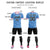 Custom Light Blue-Black Printing Outdoor Breathable Soccer Sets Jersey