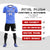 Custom Blue-Black Printing Outdoor Breathable Soccer Sets Jersey