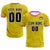 Custom Yellow-Black Printing Outdoor Breathable Soccer Sets Jersey