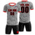 Custom Gray-Black Printing Outdoor Breathable Soccer Sets Jersey