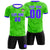 Custom Fluorescent Green-Black Printing Outdoor Breathable Soccer Sets Jersey