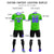 Custom Fluorescent Green-Black Printing Outdoor Breathable Soccer Sets Jersey