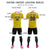 Custom Yellow-Black Printing Outdoor Breathable Soccer Sets Jersey