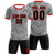 Custom Gray-Black Printing Outdoor Breathable Soccer Sets Jersey