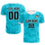 Custom Blue-Black Printing Outdoor Breathable Soccer Sets Jersey