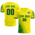 Custom Yellow Green Outdoor Sport Soccer Sets Jersey