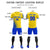 Custom Gold01 Royal Blue Outdoor Sport Soccer Sets Jersey