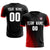 Custom Black Red Outdoor Sport Soccer Sets Jersey