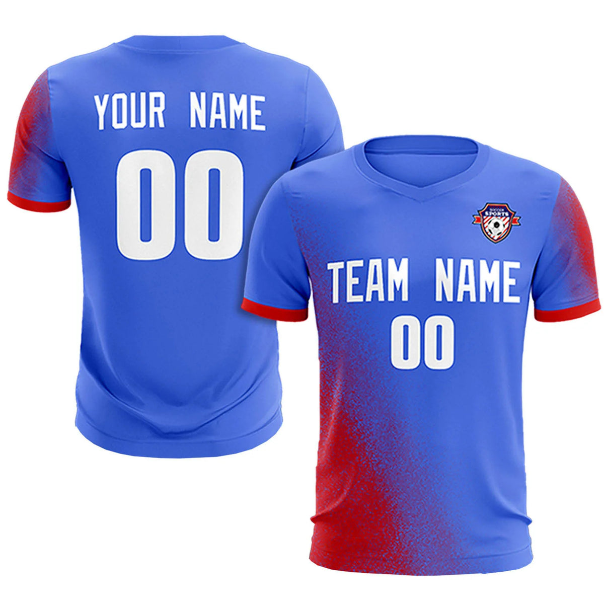 Custom Light Purple Red Outdoor Sport Soccer Sets Jersey