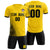 Custom Gold01 Black Outdoor Sport Soccer Sets Jersey