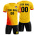 Custom Gold01 Red Outdoor Sport Soccer Sets Jersey