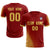 Custom Crimson Old Gold Outdoor Sport Soccer Sets Jersey