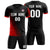 Custom Black Red Outdoor Sport Soccer Sets Jersey