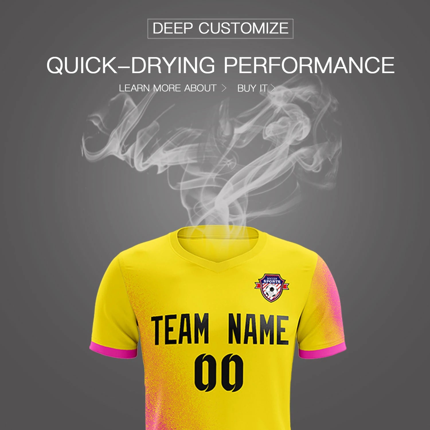 Custom Gold01 Pink Outdoor Sport Soccer Sets Jersey