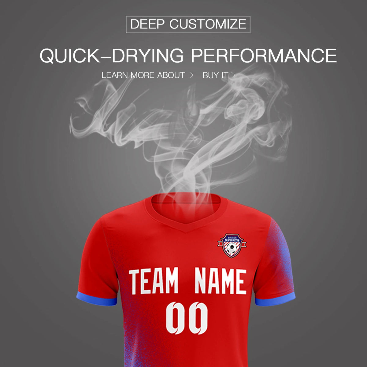 Custom Red Light Purple Outdoor Sport Soccer Sets Jersey