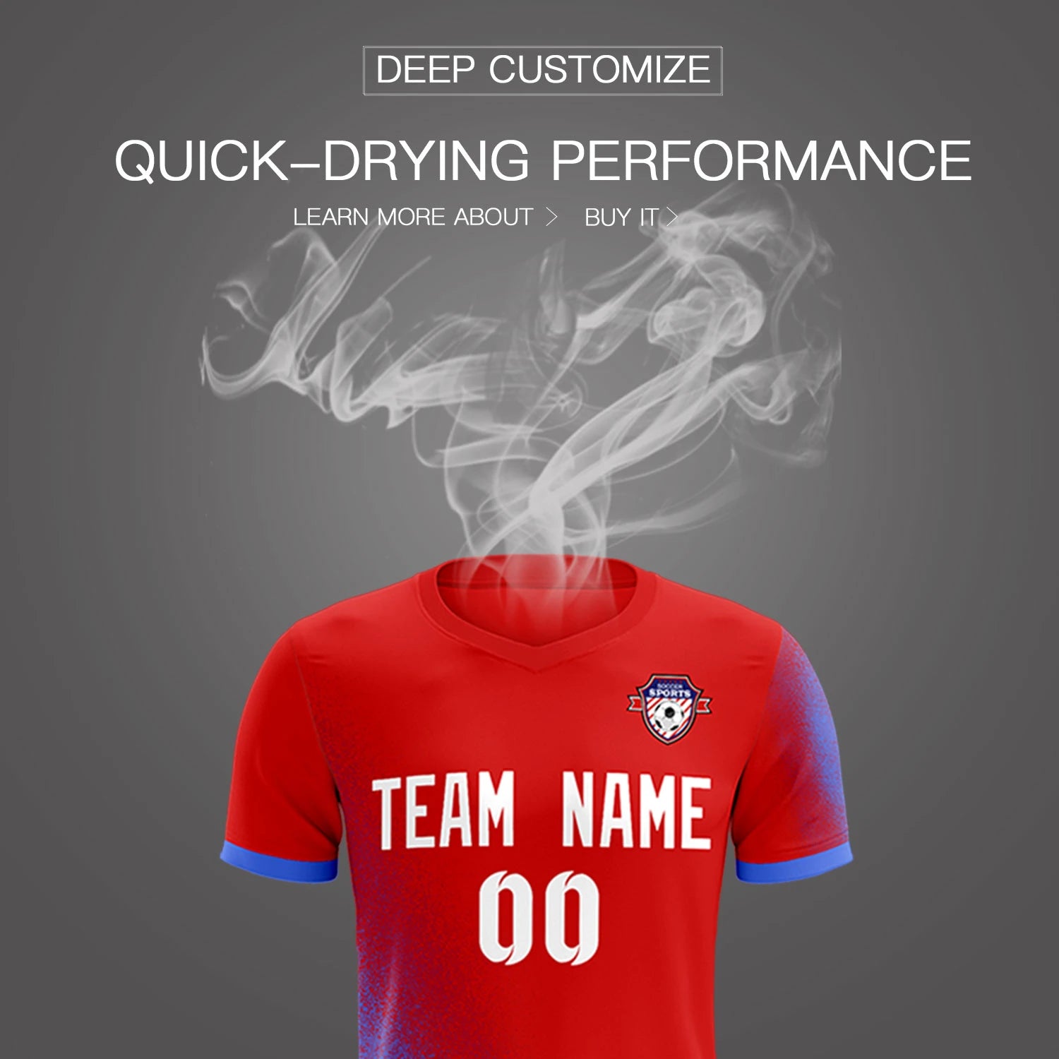 Custom Red Light Purple Outdoor Sport Soccer Sets Jersey