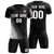 Custom Black White Outdoor Sport Soccer Sets Jersey