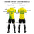 Custom Yellow Green Outdoor Sport Soccer Sets Jersey